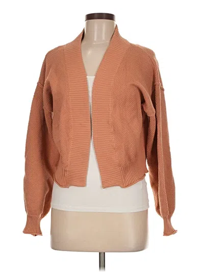 Pre-owned Flat White Cardigan Sweater In Brown