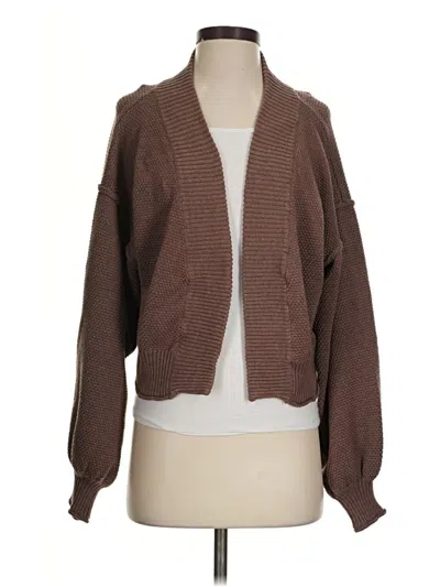 Pre-owned Flat White Cardigan Sweater In Brown