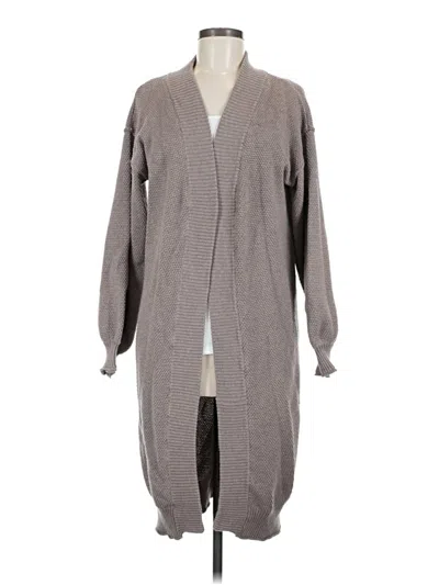 Pre-owned Flat White Cardigan Sweater In Gray