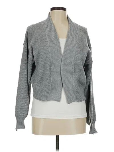 Pre-owned Flat White Cardigan Sweater In Gray