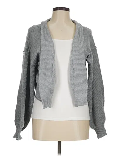 Pre-owned Flat White Cardigan Sweater In Gray