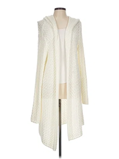 Pre-owned Flat White Cardigan Sweater In Ivory
