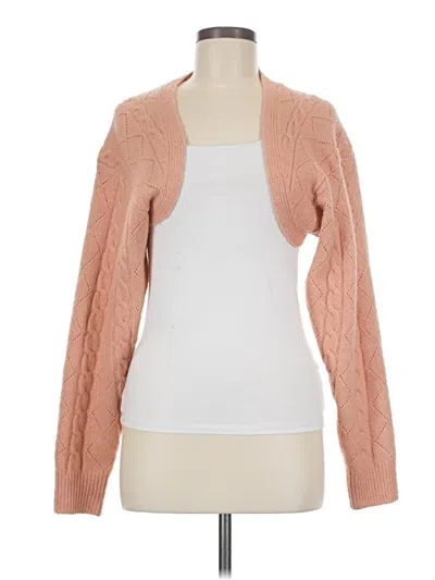 Pre-owned Flat White Cardigan Sweater In Orange