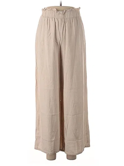 Pre-owned Flat White Casual Pants In Tan