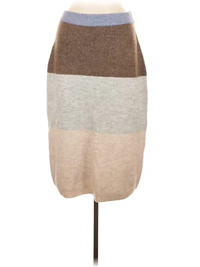 Pre-owned Flat White Casual Skirt In Gray