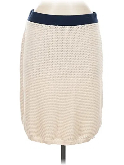 Pre-owned Flat White Casual Skirt In Ivory