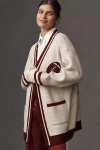 Flat White Game Day Cardigan Sweater In Neutral