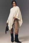 Flat White Lightweight Poncho Sweater In White