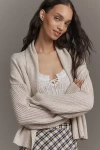 Flat White Mariel Cashmere-blend Cardigan Sweater In Neutral