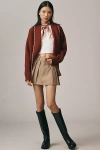 Flat White Mariel Longline Cardigan: Dog Icon Edition In Brown