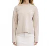 Flat White Mixed Knit Pullover In Beige In Neutral