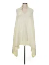 Flat White Poncho In Ivory