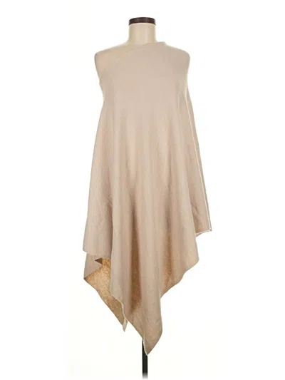 Pre-owned Flat White Poncho In Tan