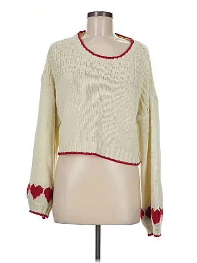 Pre-owned Flat White Pullover Sweater In Ivory