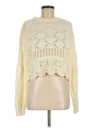 Pre-owned Flat White Pullover Sweater In Ivory