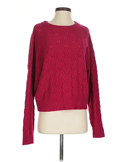 Pre-owned Flat White Pullover Sweater In Red