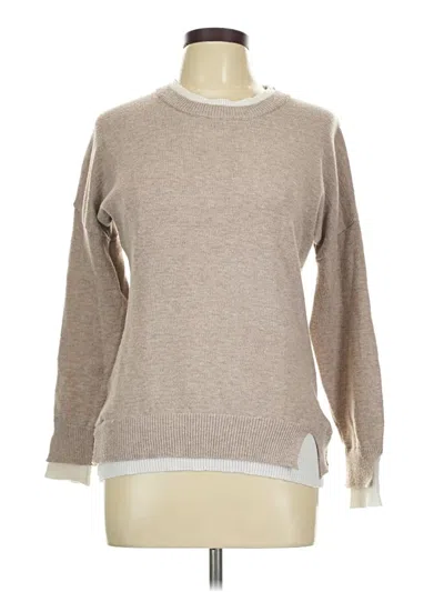 Pre-owned Flat White Pullover Sweater In Tan