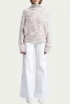 FLAT WHITE ROADE ROLLED NECK KNIT SWEATER IN MULTI