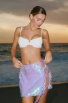 Flat White Sequin Skirt In Purple