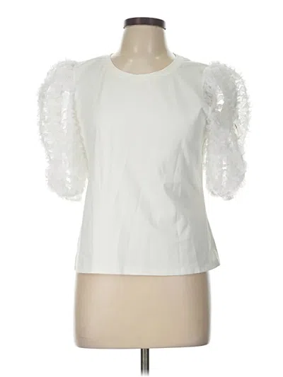 Pre-owned Flat White Short Sleeve T-shirt In White