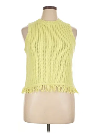 Pre-owned Flat White Sweater Vest In Yellow