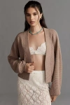 Flat White The Livvy Waffle Knit Cardigan Sweater By