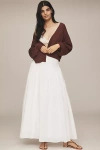 Flat White The Livvy Waffle Knit Cardigan Sweater By  In Purple