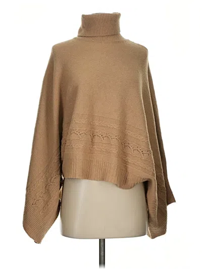 Pre-owned Flat White Turtleneck Sweater In Brown