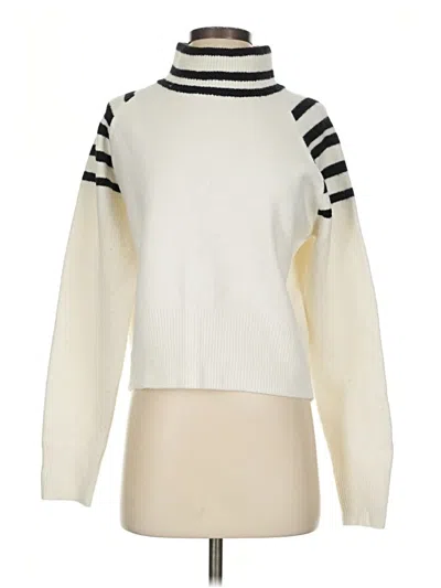Pre-owned Flat White Turtleneck Sweater In Ivory