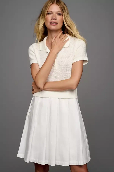 Flat White Twofer Tennis Mini Dress In White