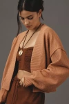 Flat White Waffle Knit Cardigan Sweater In Pink