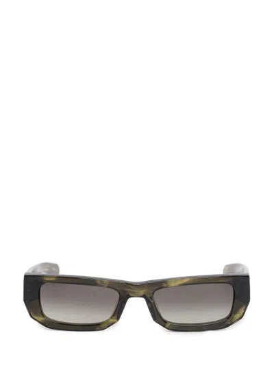 Flatlist Bricktop Olive Horn Sunglasses In Green