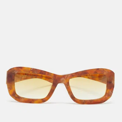 Pre-owned Flatlist Brown Gradient 012 Fl 822 Norma Rectangle Sunglasses