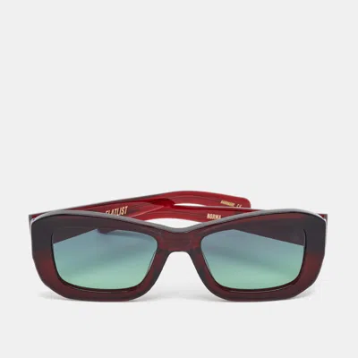 Pre-owned Flatlist Burgundy Gradient 012 Fl 029 Norma Rectangle Sunglasses