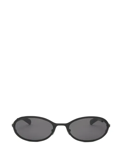 Flatlist Cohen Oval-frame Sunglasses In Black