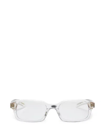 Flatlist Hanky Rectangle-frame Sunglasses In White