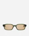 Flatlist Hanky Sunglasses Crystal Duck / Green Orange In Multicolor