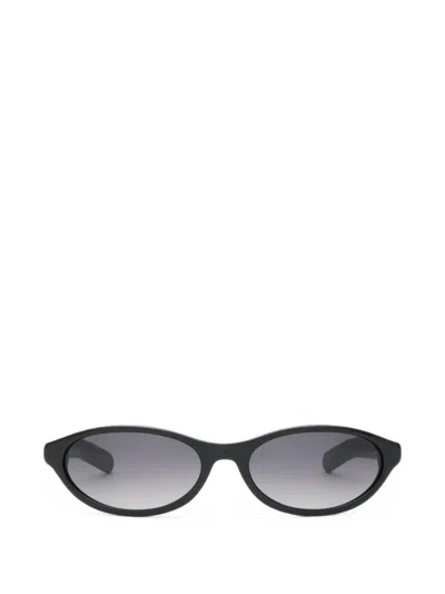Flatlist Olympia Oval-frame Sunglasses In 블랙