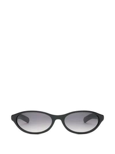 Flatlist Olympia 椭圆形框太阳眼镜 In Black