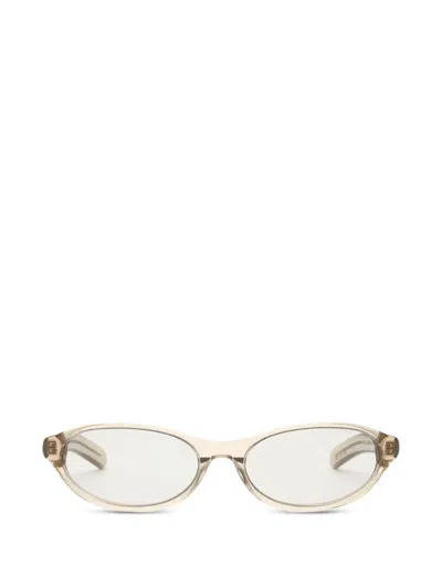 Flatlist Olympia Oval-frame Sunglasses In Grey