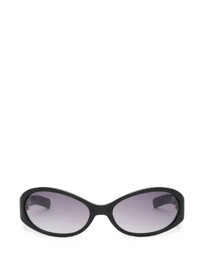 Flatlist Opel Oval-frame Sunglasses In Black