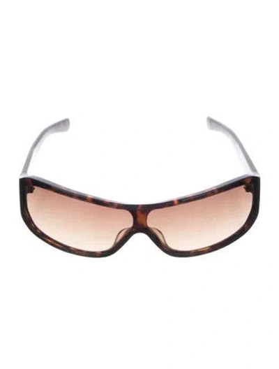 Pre-owned Flatlist Oversize Gradient Sunglasses In Brown