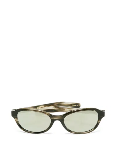 Pre-owned Flatlist Priest Cat-eye Frame Sunglasses In Gray