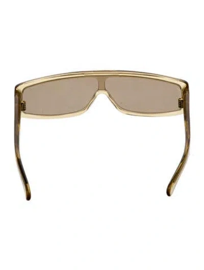 Pre-owned Flatlist Shield Tinted Sunglasses In Yellow