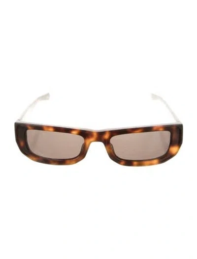 Pre-owned Flatlist Square Tinted Sunglasses In Brown
