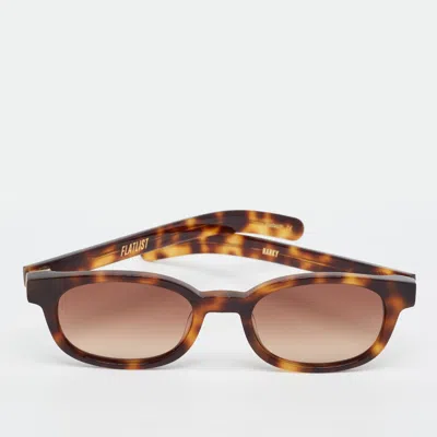 Pre-owned Flatlist Tortoise Brown 004 Fl 697 Hanky Oval Sunglasses