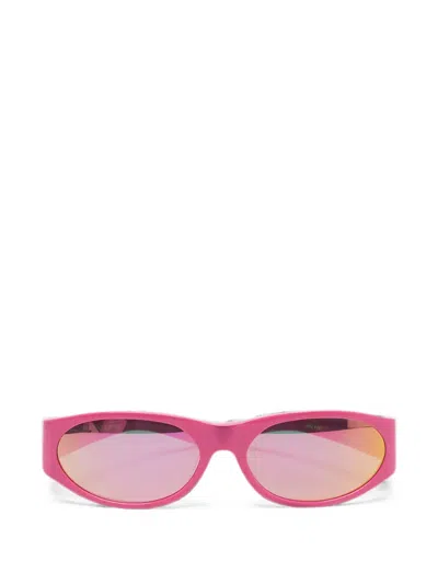 Pre-owned Flatlist X Office Eddie Kyu Oval Sunglasses In Pink