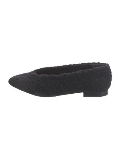 Pre-owned Flattered Ballet Flats In Black/blue