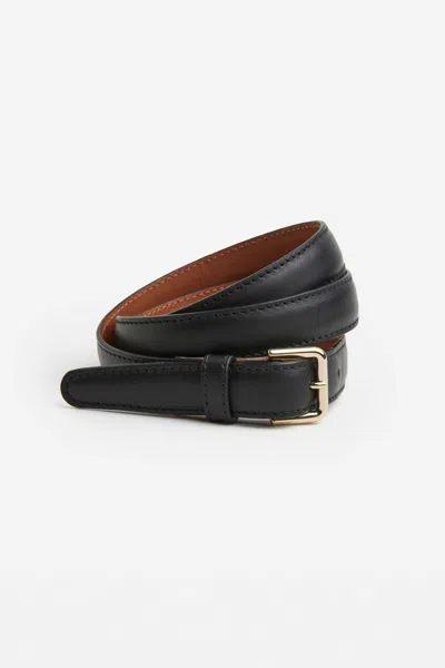 Flattered Barbara Leather Belt In Black