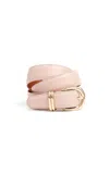Flattered Beatrice Leather Belt In Light Pink